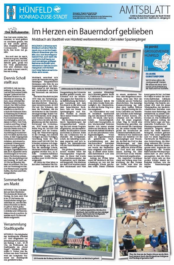 Amtsblatt vom 18. Juni 2022
